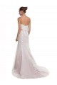 Strapless Mermaid Tulle Lace Beach Wedding Dress with Belt