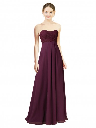 Cheap Dreamy Lace Over Chiffon Bridesmaid Dress Toronto