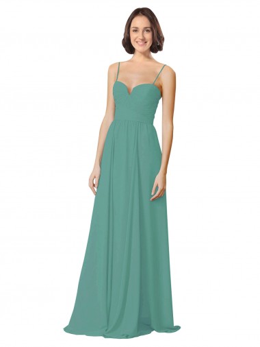 Cheap Spaghetti Straps Sweetheart A-Line Chiffon Bridesmaid Dress Toronto