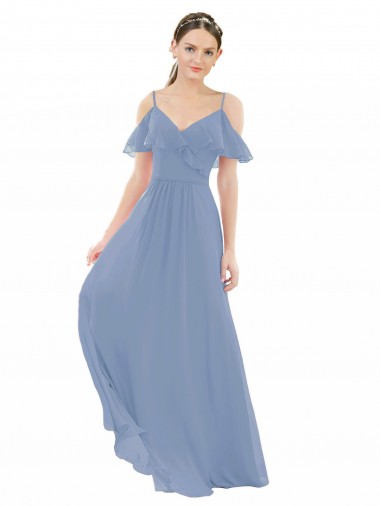 Cheap Pleated One Shoulder A-Line Chiffon Bridesmaid Dress Toronto