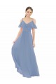 Pleated One Shoulder A-Line Chiffon Bridesmaid Dress