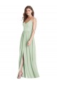 Criss Cross Strap Backless Maxi Long Chiffon Bridesmaid Dress