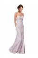 Floor Length Fitted Sweetheart Lace Bridesmaid Dress / Prom Dress