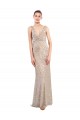 Faux Surplice V-Neck Slim Formal Sparkling Sequin Bridesmaid Dress / Prom Dress