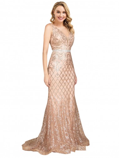 Cheap Sleek Long Mermaid Formal Sparkling Sequin Bridesmaid Dress / Prom Dress Toronto